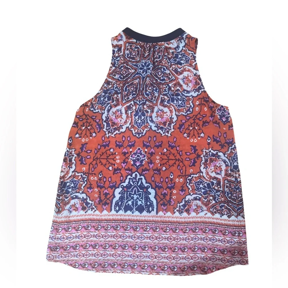 Anthropologie Vanessa Virginia Silk Finn Tank in Orange Size M EUC - Picture 5 of 9